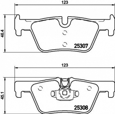 HELLA PAGID 8db355019971 -  Комплект тормозных колодок, дисковый тормоз